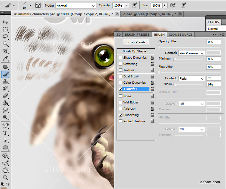 Learn how to create cute and funny animals characters by using simple tools and techniques. This Adobe Photoshop tutorial teaches how to apply smooth fur texture and sharp elements to rough sketch of owl.