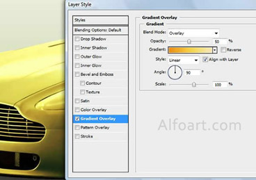 Golden cover Aston Martin  Vantage, beauty design, gold foil effect.