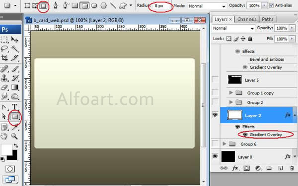 Red Business card layout.Basic Logo