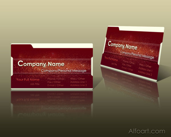 Red Business card layout.Basic Logo 