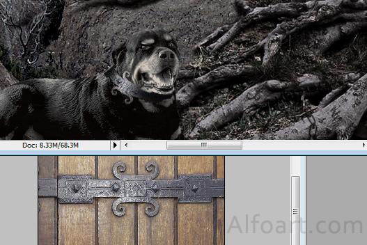 Dark landscape tutorial, mysterious, horror pictures and images, mystic, night, Ghost dog, Photo manipulations, digital art, collage, treasure, Mysterious tree