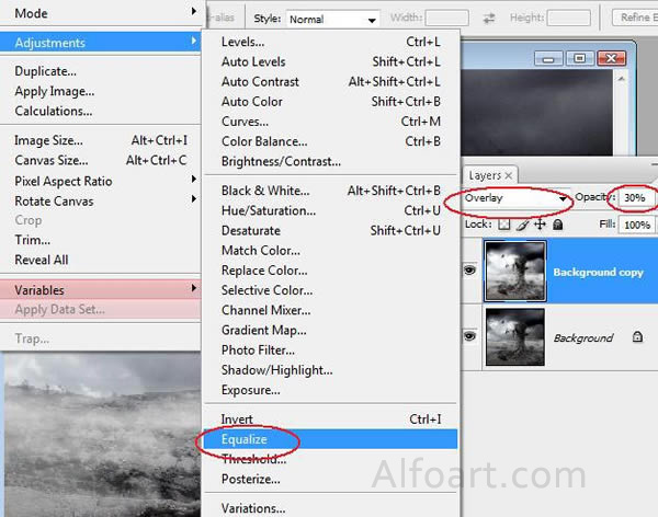 Dark landscape tutorial, mysterious, horror pictures and images, mystic, night, Ghost dog, Photo manipulations, digital art, collage, treasure, Mysterious tree