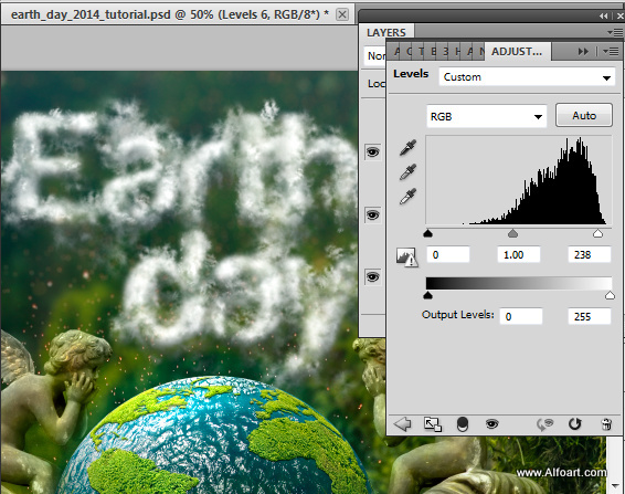 Earth Day Clouds Text Effect. Green Planet beatuful Photo Manipulation with the realistic clouds around.