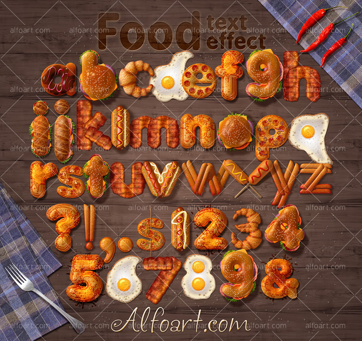 Learn how to create 3d fast food text effect. This Adobe Photoshop tutorial teaches how to apply fast food skin texture and light reflections to the 3d letters