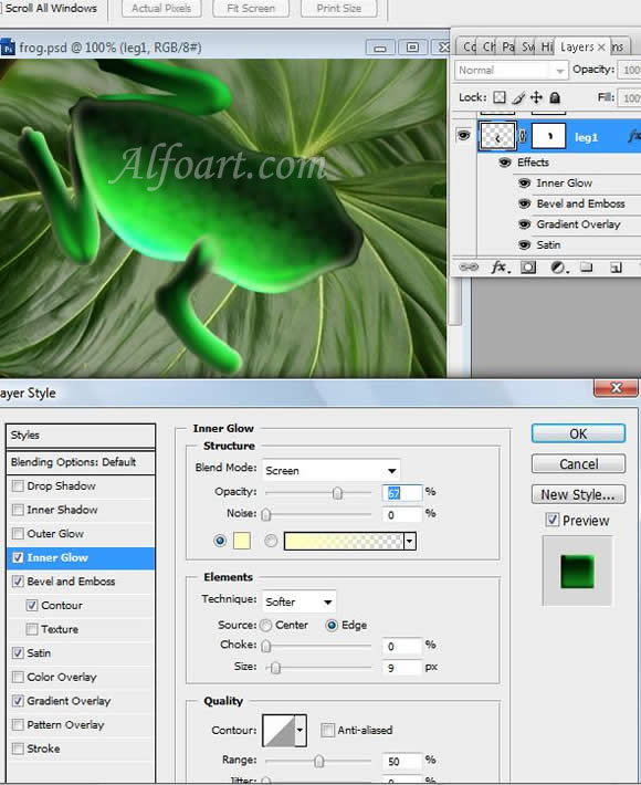 Shiny and glossy and funny Frog