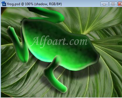 Shiny and glossy and funny Frog