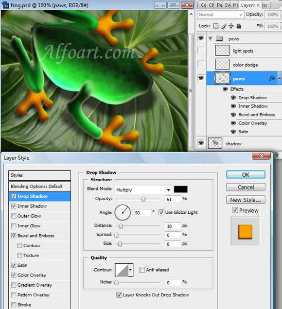 Shiny and glossy and funny Frog