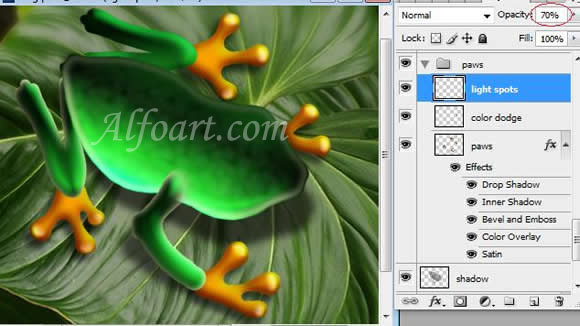 Shiny and glossy and funny Frog