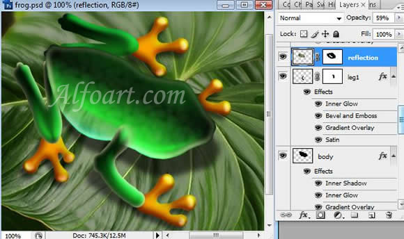 Shiny and glossy and funny Frog