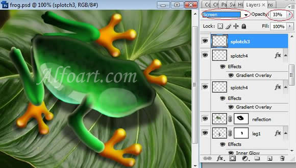 Shiny and glossy and funny Frog