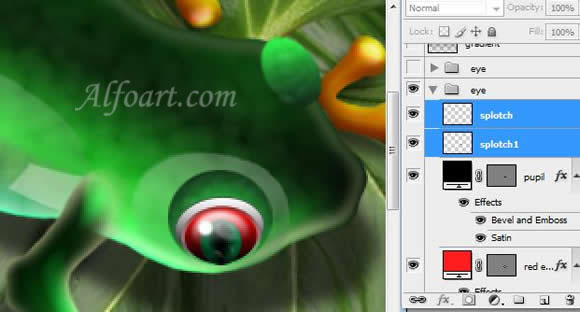 Shiny and glossy and funny Frog