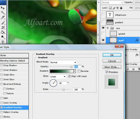 Shiny and glossy and funny Frog