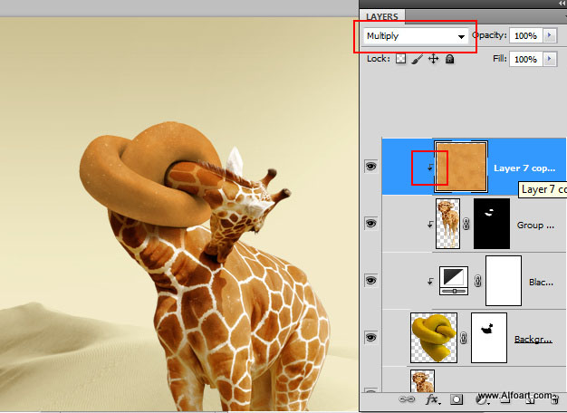 In this Photoshop tutorial  learn how to create comicscene with realistic giraffe neck knot and apply spotted texture to it