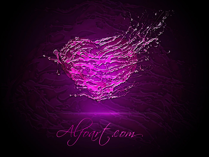 Valentine's Day Photoshop ideas. Shiny heart on the dark background
