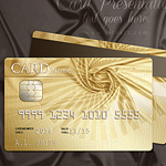 Golden style design for the credit, loyalty or membership card