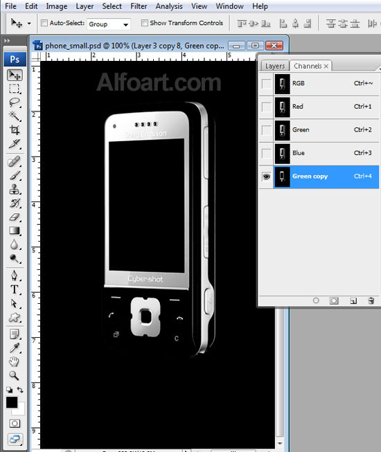 Cocept design, Golden cell phone fragmented into words and sounds.
