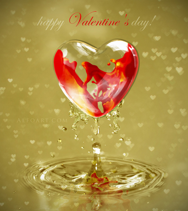 Happy Valentine's day card.. Photoshop tutorial