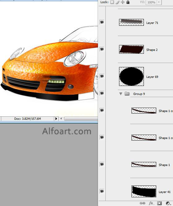 gold and orange porsche