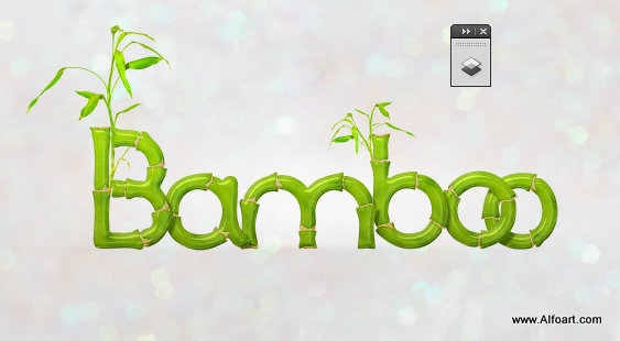 Cute baby panda & Bamboo text effect Pandas and realistic fresh and green bamboo plant illustration
