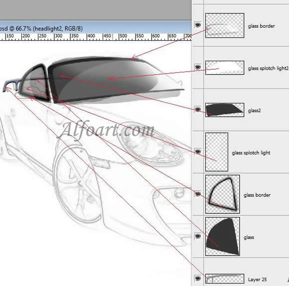 Porsche Cayman Model Interface