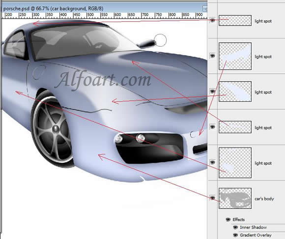 Porsche Cayman Model Interface