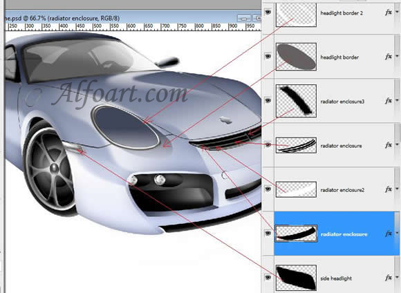 Porsche Cayman Model Interface