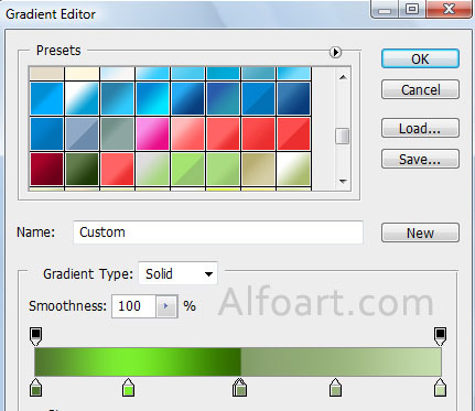 Glossy, green stylish design for your company in adobe photoshop. Slik and shiny glass buttons