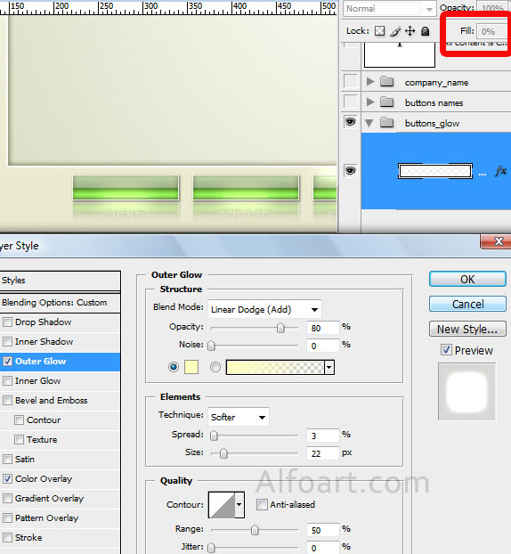 Glossy, green stylish design for your company in adobe photoshop. Slik and shiny glass buttons