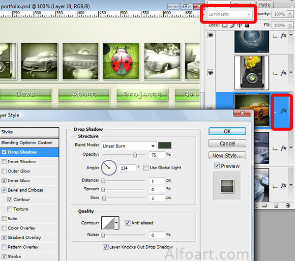 Glossy, green stylish design for your company in adobe photoshop. Slik and shiny glass buttons