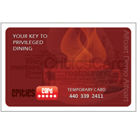 Critics permanent memebership card