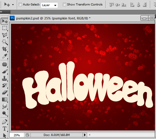 Halloween Style Font How to create letters from pumpkin image with photoshop Free pumpkin brushes