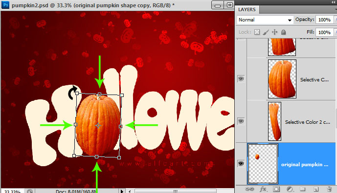 Halloween Style Font How to create letters from pumpkin image with photoshop Free pumpkin brushes