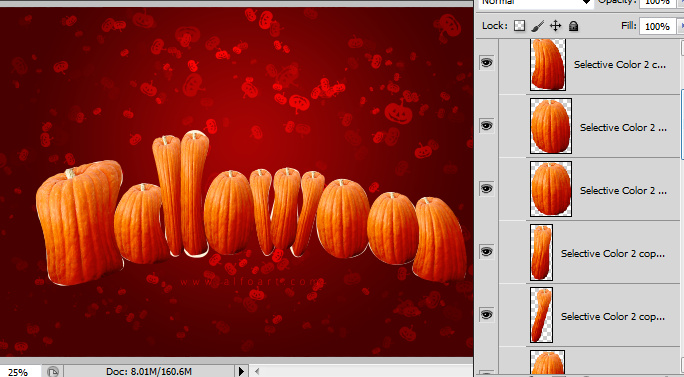 Halloween Style Font How to create letters from pumpkin image with photoshop Free pumpkin brushes