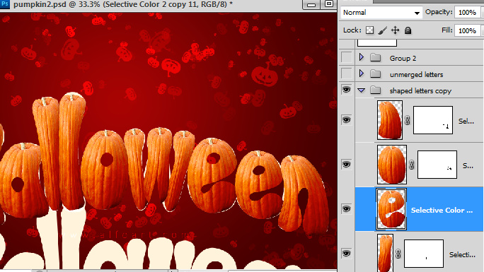 Halloween Style Font How to create letters from pumpkin image with photoshop Free pumpkin brushes