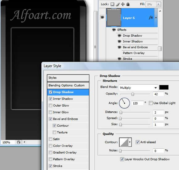 Sony Ericsson S500 Cell phone interface. Photoshop Tutorial