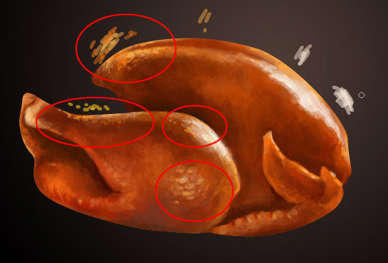 Awesome digital Roasted Thanksgiving turkey illustration in Photoshop
