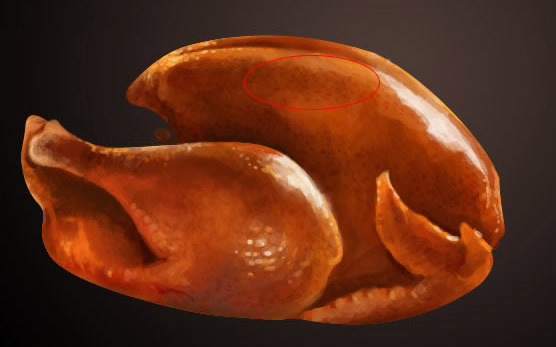 Awesome digital Roasted Thanksgiving turkey illustration in Photoshop
