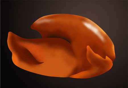 Awesome digital Roasted Thanksgiving turkey illustration in Photoshop