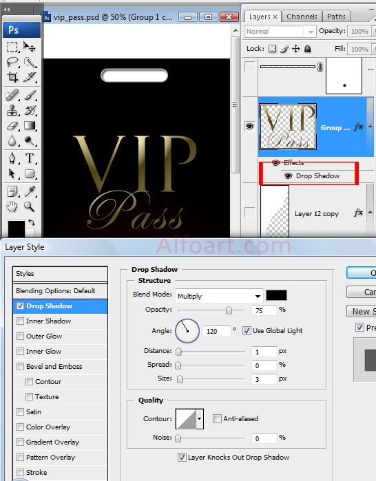 how to make Elegant and glossy black vip pass with gold letters and stylish logo