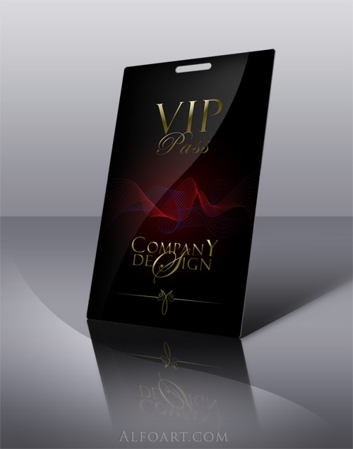 how to make Elegant and glossy black vip pass with gold letters and stylish logo