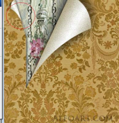 Vintage wallpaper effect. Old interior with Van Gogh picture.