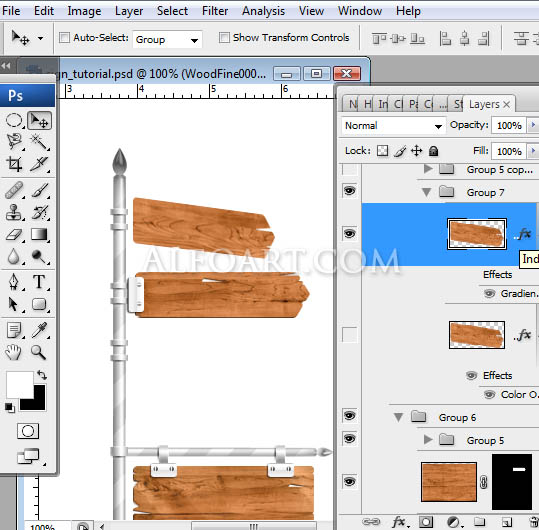 Direction Sign in Adobe Photoshop