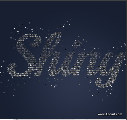 Glitter Style Font How to create letters from Glitter Pieces  image with photoshop Free Glitter Pieces  brushes
