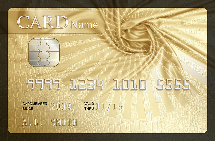 Golden style design for the credit, loyalty or membership card. Elegant ...