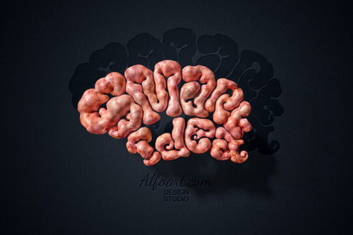 Brain text effect